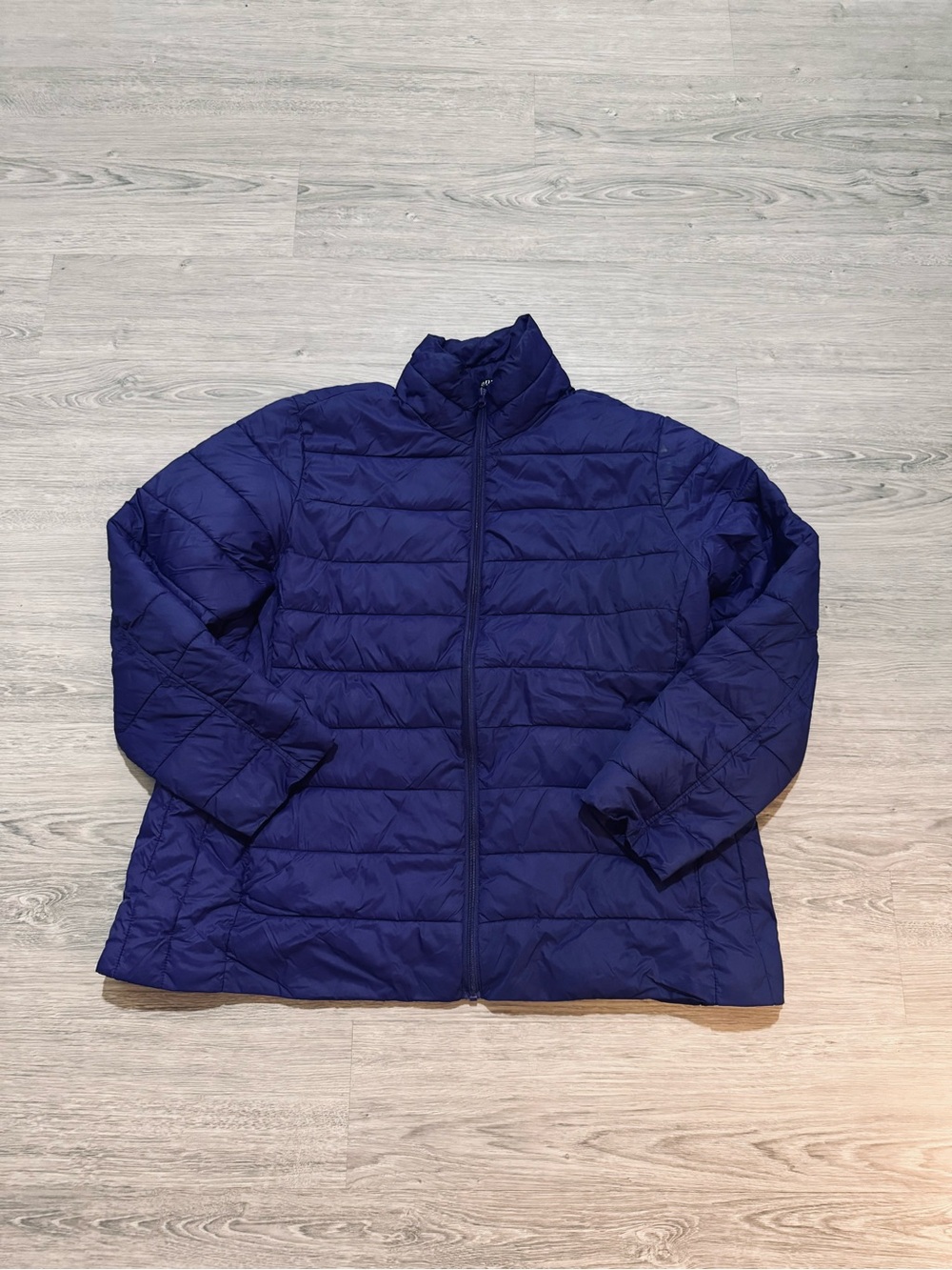 a.n.a. Purple Zip Front light Weight Puffer good for fall- mild winter Sz.Xl-1X